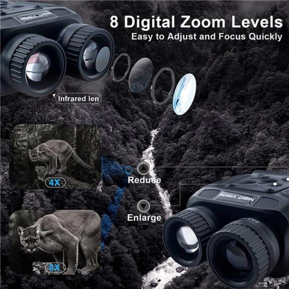 Night Vision Goggles - 4K HD Binocular  with 8X Digital Zoom - Picture 4 of 6